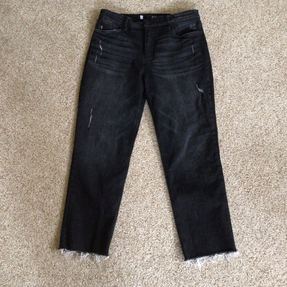 Kut Rachael Fab Ab Black Mom Jeans